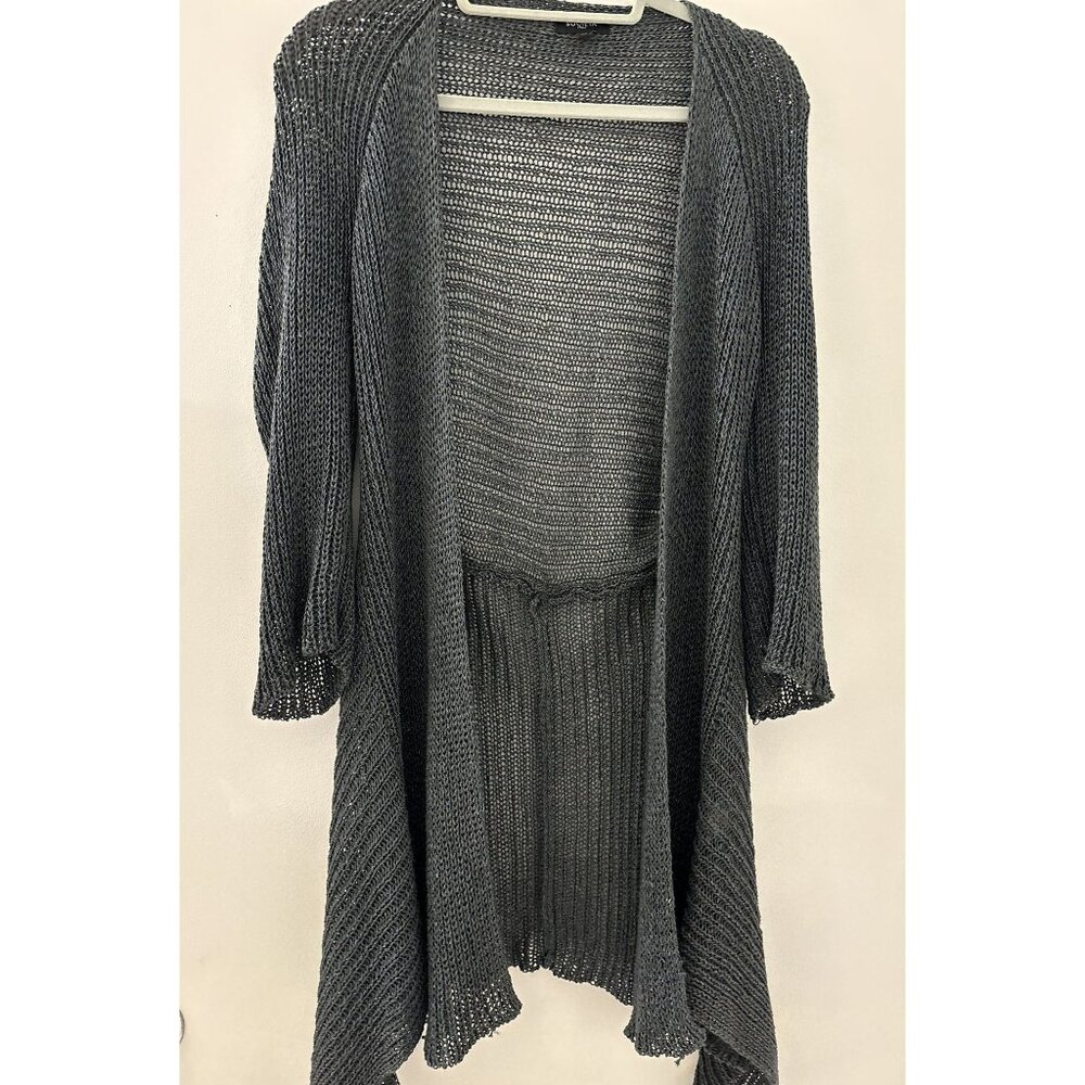 Womens Societa' Italy Crochet Open‎ Front Relaxed Fit Cardigan Size Small